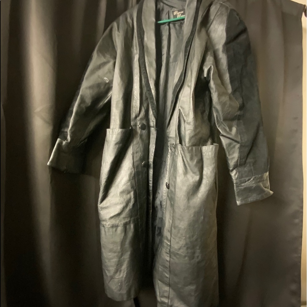 Marco Morani leather trench coat.